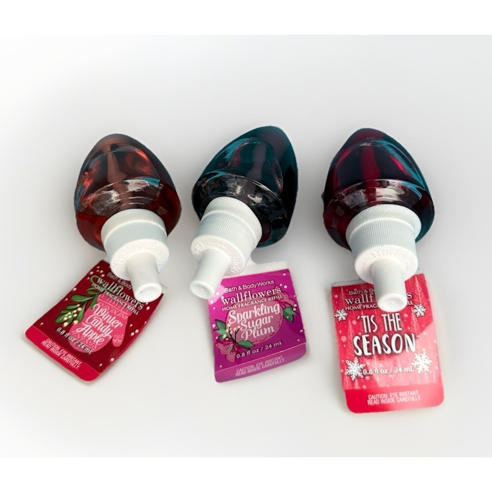 Bath & Body Works Wallflowers SPARKLING SUGAR PLUM, TIS THE SEASON, Winter Candy